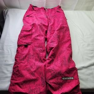Ride Snowboards Lined Snow Pants Girls Size Large 13-14 Pink Winterwear